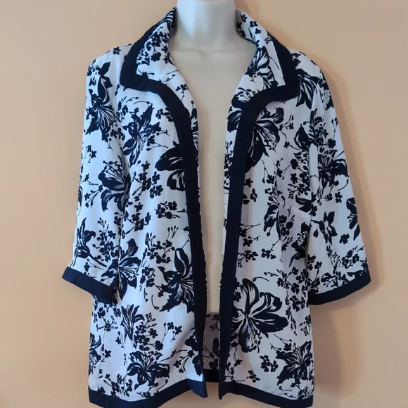 NWOT Bon Worth Floral Duster Jacket - Picture 1 of 5